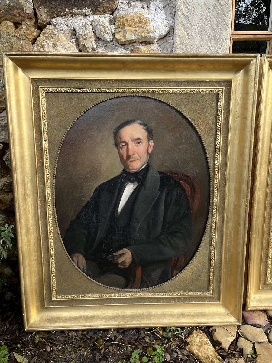 Théophile Morel (c.1810-1896) 4 grands portraits de famille-photo-2