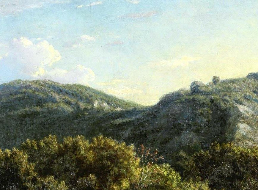 Félix-Hippolyte Lanoüe (1812-1872) Paysage Italie aux baigneuses-photo-4