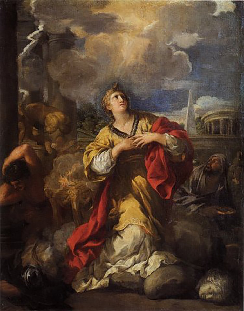 Sainte Martine refusant d’adorer les idoles - Ecole du nord vers 1700-photo-3