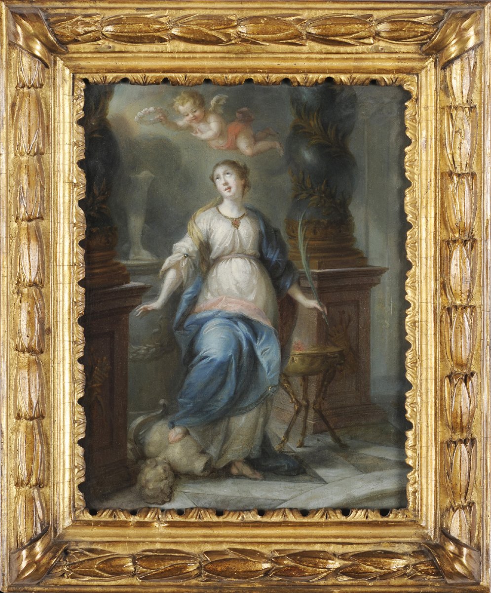 Sainte Martine refusant d’adorer les idoles - Ecole du nord vers 1700