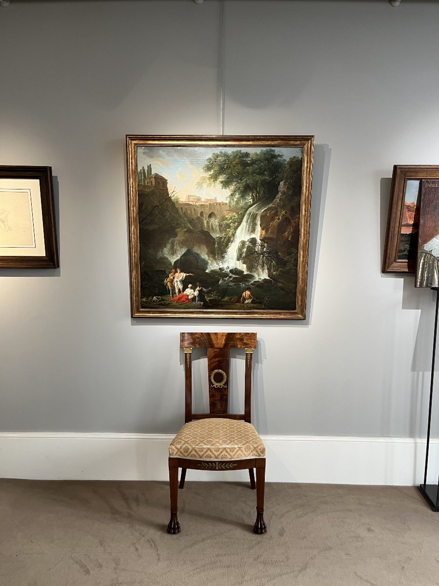 Jean-Georges Teissier (1749-1821) Pêcheurs au pied des cascatelles de Tivoli Vernet Rome-photo-2