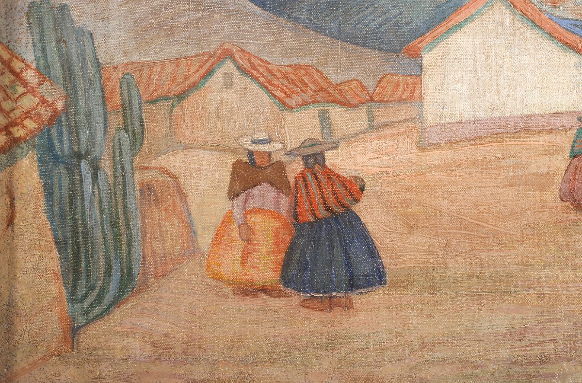 Camilo Blas (1903-1985) Paysage des Andes près de Cuzco Pérou Peru Cusco-photo-3