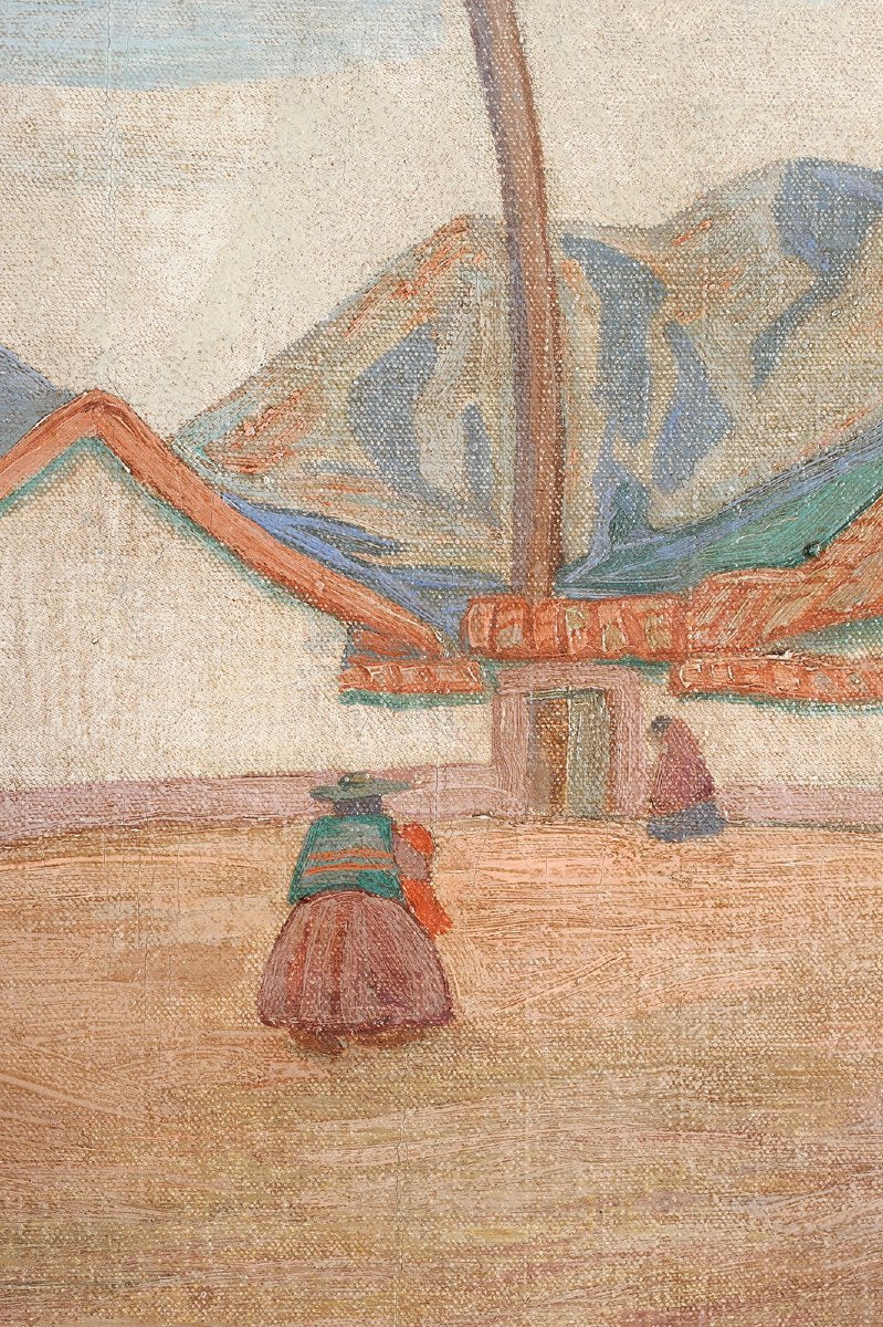 Camilo Blas (1903-1985) Paysage des Andes près de Cuzco Pérou Peru Cusco-photo-4