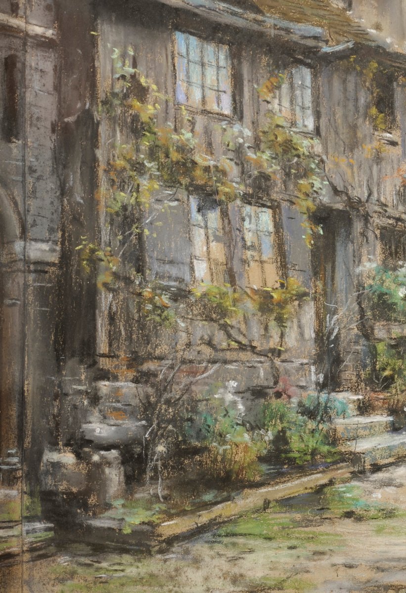 Emile Noirot (1853-1924) Rouen - La cour d’Albane-photo-3