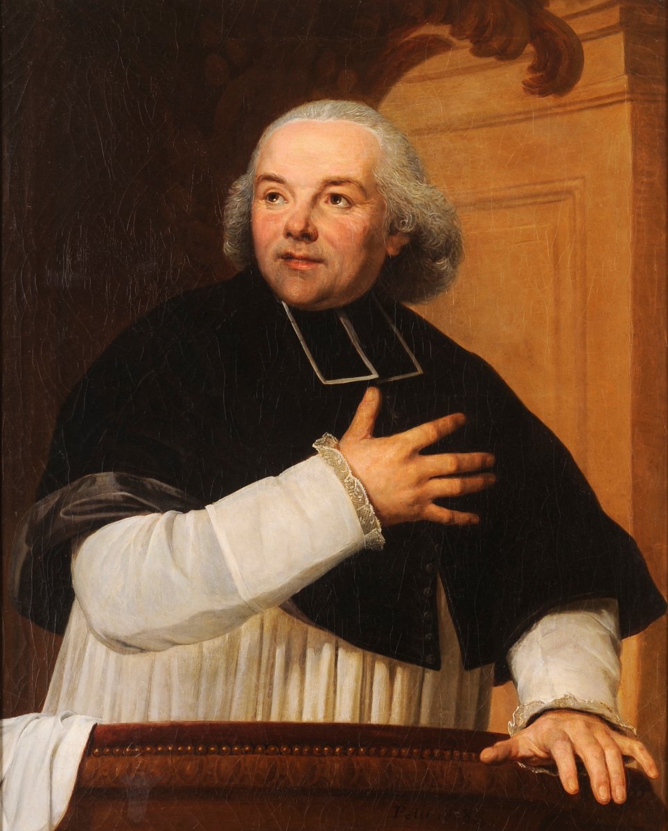 Claude-françois Petit De Villeneuve (1764–1820) Portrait Of A Priest Delivering A Sermon-photo-2