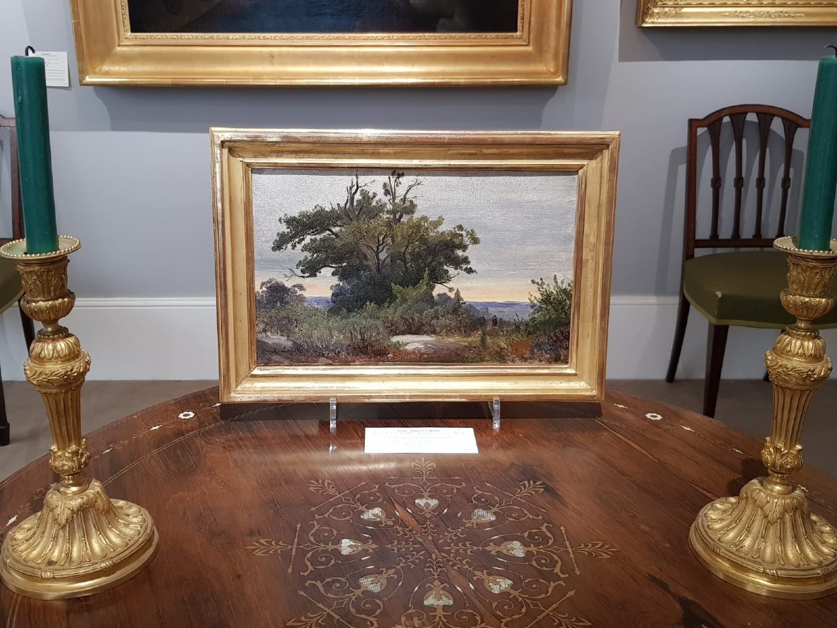 Louis-Auguste Lapito (1803-1874) Le peintre en forêt de Fontainebleau-photo-2