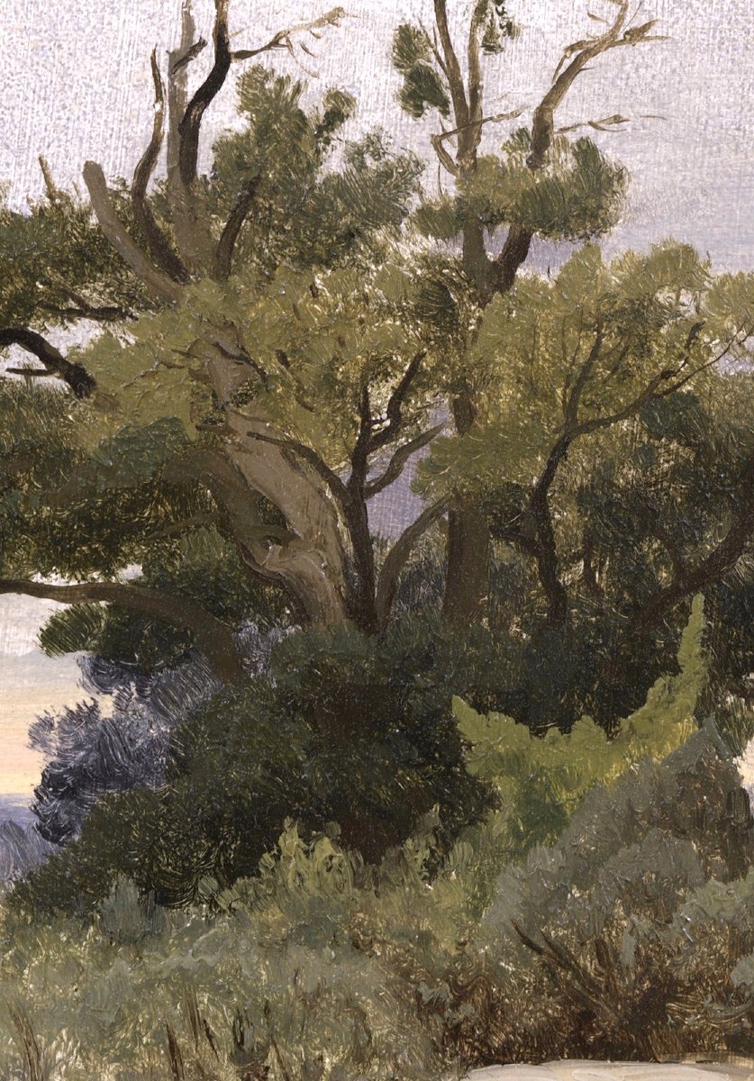 Louis-Auguste Lapito (1803-1874) Le peintre en forêt de Fontainebleau-photo-4
