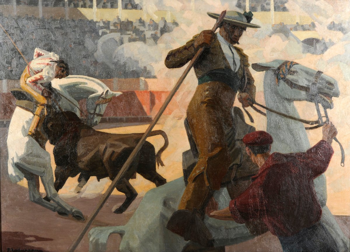 Pierre Ladureau (1882–1974) The Picadors: Bullfight 160 X 225