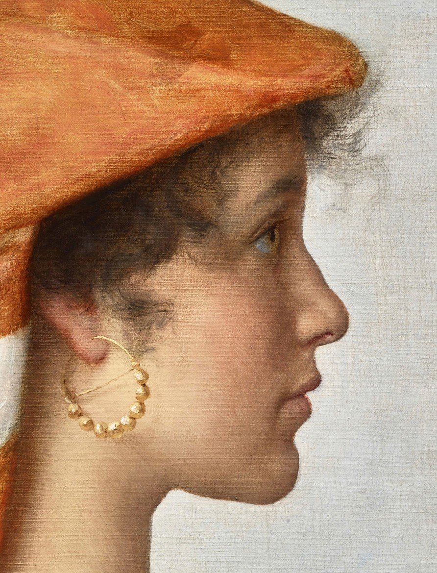 Jean Benner (1836-1906) - Portrait Of A Young Capriote Capri Italy-photo-3