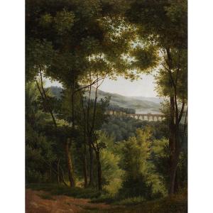 Alexandre-Hyacinthe Dunouy (1757-1841) Vue prise dans le parc de Saint-Cloud