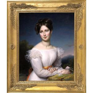 Paulin-guérin (1783-1855) Portrait Of Mademoiselle Mante (1799-1849) From The Comédie Française