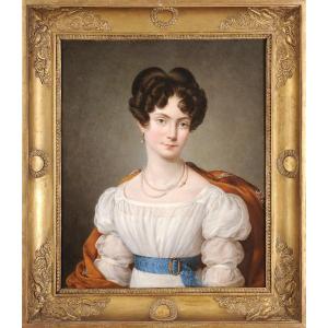 Eugénie Servières (1786-1855) Portrait de jeune femme 1824 Guillon-Lethière