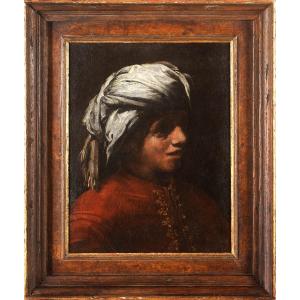 Portrait de jeune homme au turban - Ent d'Adam de Coster
