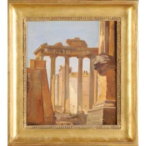 Jules-Joseph Meynier (1826-1903) Rome le temple de Saturne dans le forum