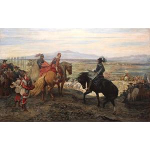 Edouard Nieuwenhuys (1840-1879) Louis XIII And Richelieu At The Siege Of Perpignan