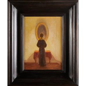 Poul Friis Nybo (1869-1929) Woman With Mirror Denmark