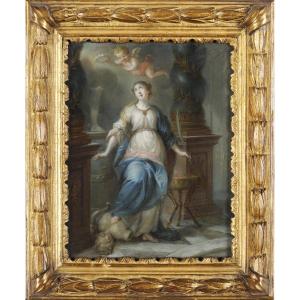 Saint Martina Refusing To Worship Idols - Northern School, Circa 1700