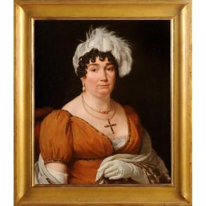 Ecole française vers 1815 - Portrait de Madame Leblond
