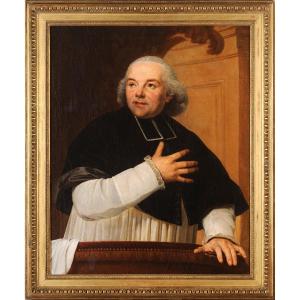 Claude-François Petit de Villeneuve (1764 -1820) Portrait de prêtre durant son sermon