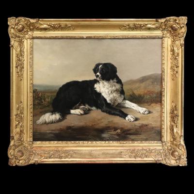 Jacques Brascassat (1804-1867) Portrait Of The Dog The Artist