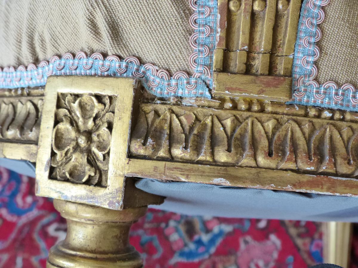 Gilt Wood Covered With Tapestry Salon-photo-8