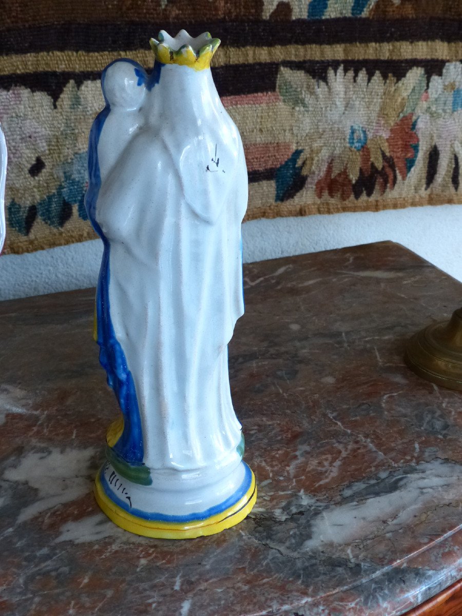 Madonna And Child In Earthenware-photo-3