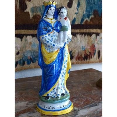 Vierge à l'Enfant En Faïence