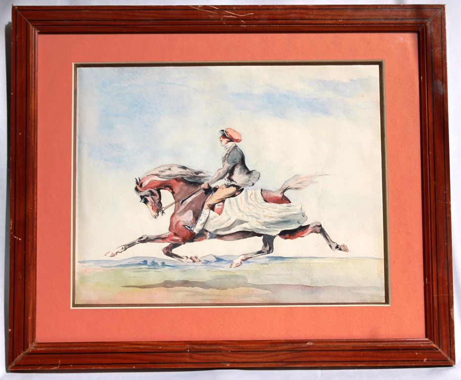 "galloping Rider" Xavier De Poret (1897-1975)-photo-2
