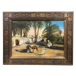 Orientalist Scene, Oil On Canvas