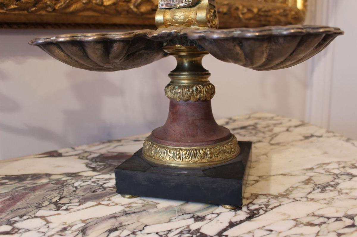 Bronze Cup On Marble Base, Time XIX.-photo-3