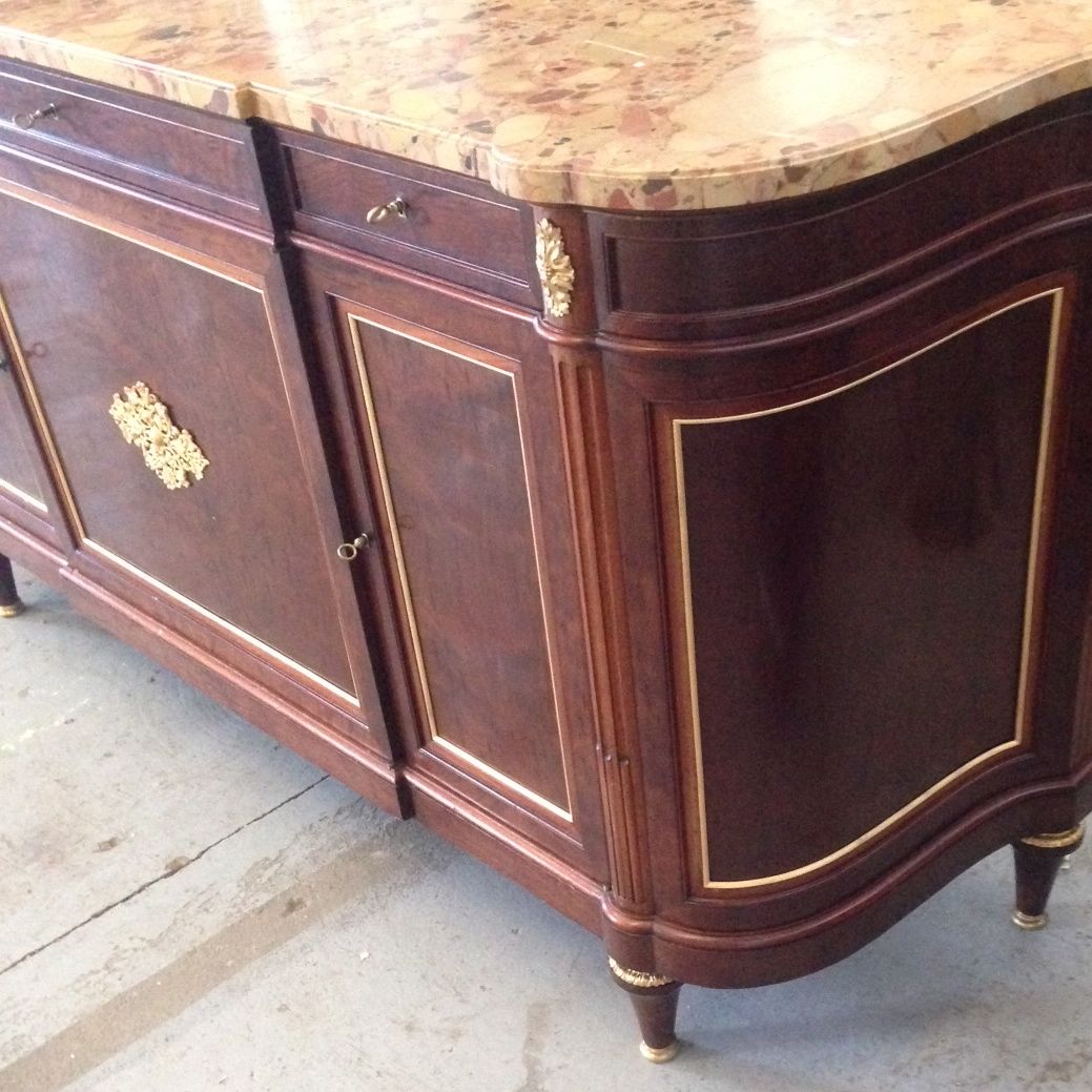 From Furniture Dining Mahogany And Gilt Bronze Louis XVI Style, Nineteenth Time.-photo-1