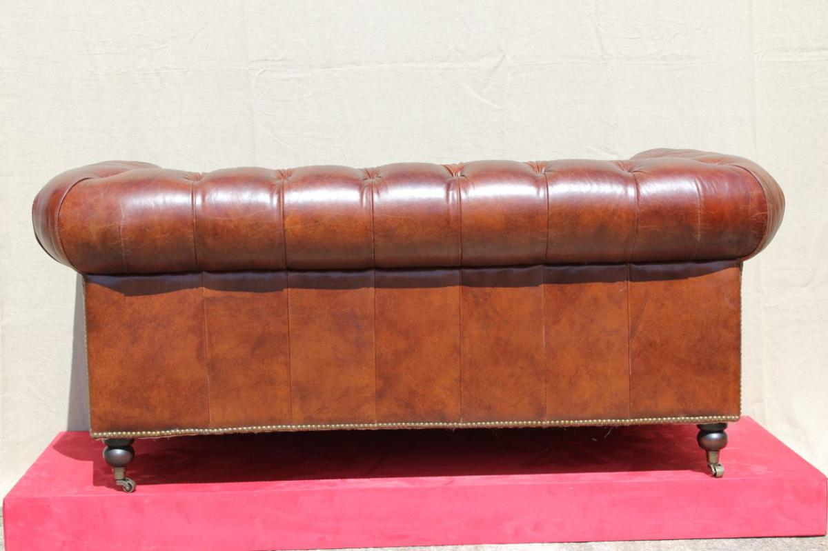Chesterfield Sofa In Leather.-photo-1