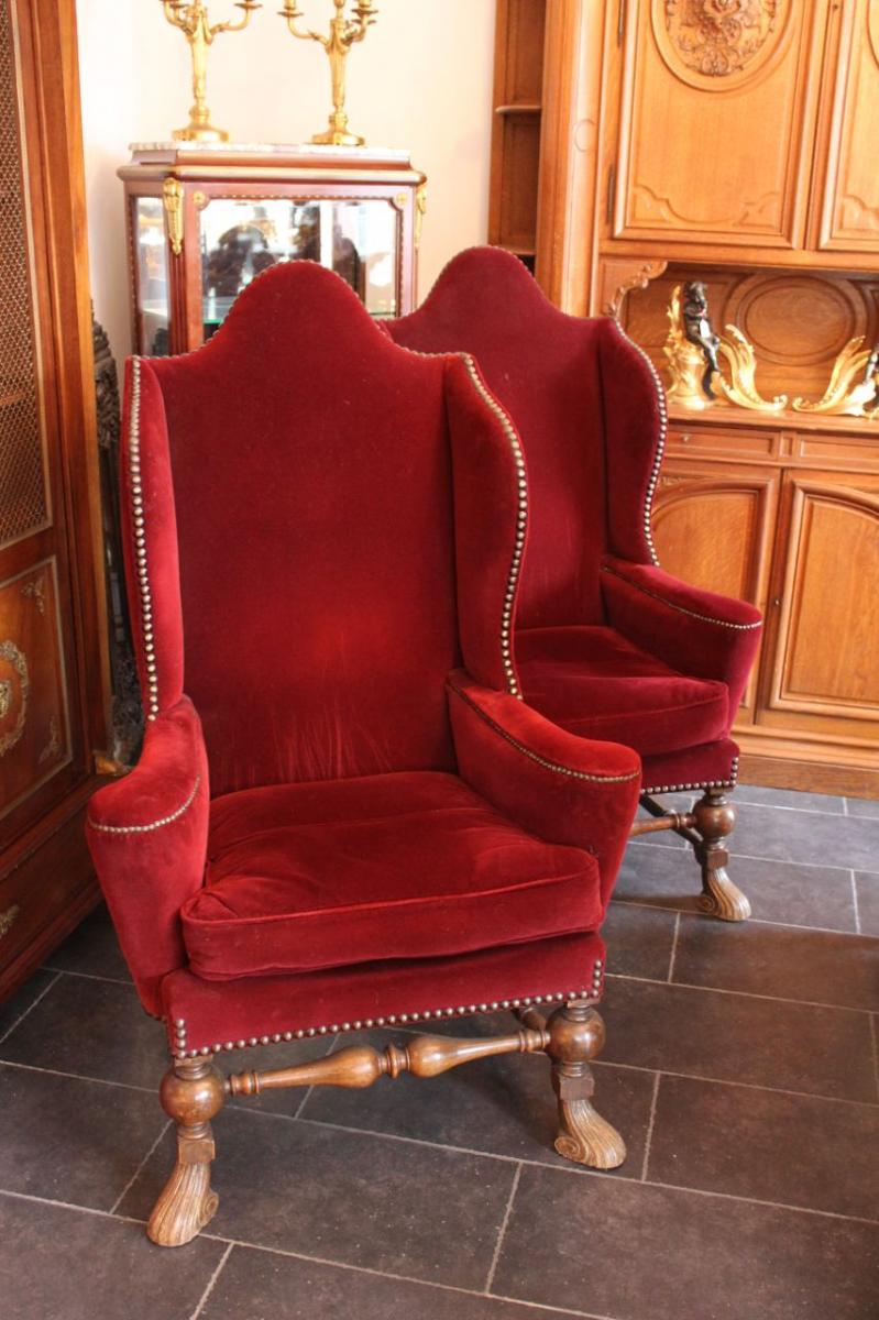 Pair Of Armchairs Of Apparat, Period XIX.