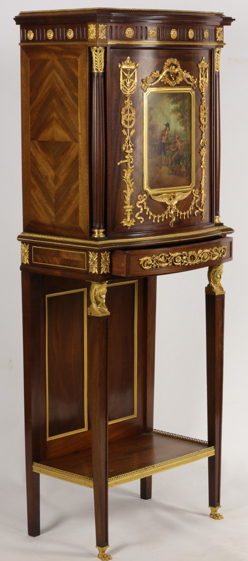 Cabinet In Martin Varnish And Gilt Bronze, XIX.-photo-4