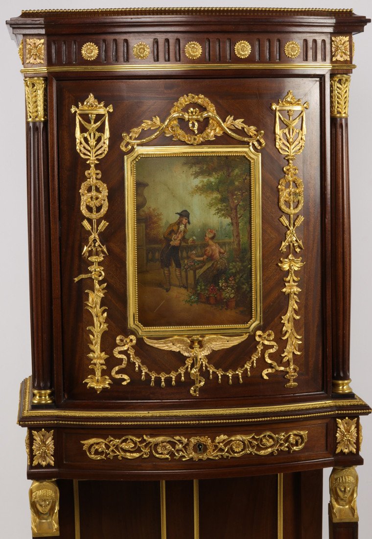 Cabinet In Martin Varnish And Gilt Bronze, XIX.-photo-1