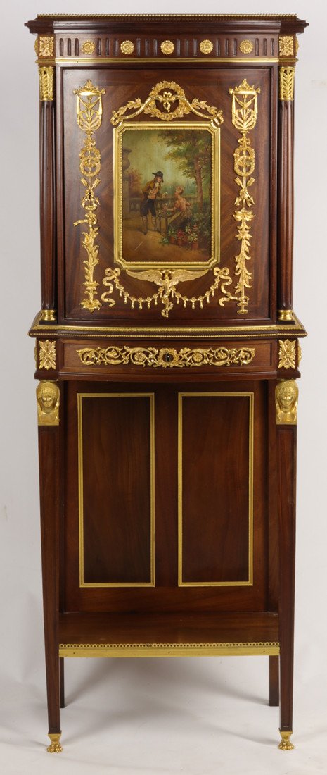 Cabinet In Martin Varnish And Gilt Bronze, XIX.