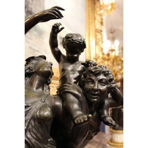 Bronze Sculpture “bacchanal” Signed Clodion