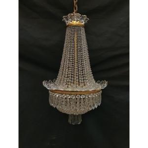 French 19th Century Baccarat Crystals & Ormolu Chandelier 