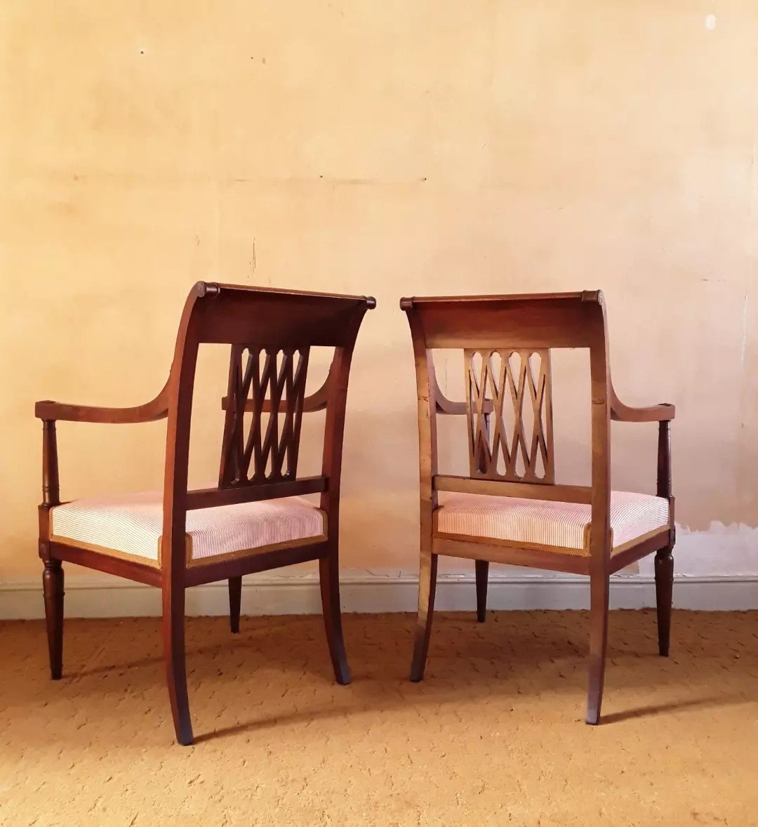 Pair Of Directoire Period Armchairs.-photo-1