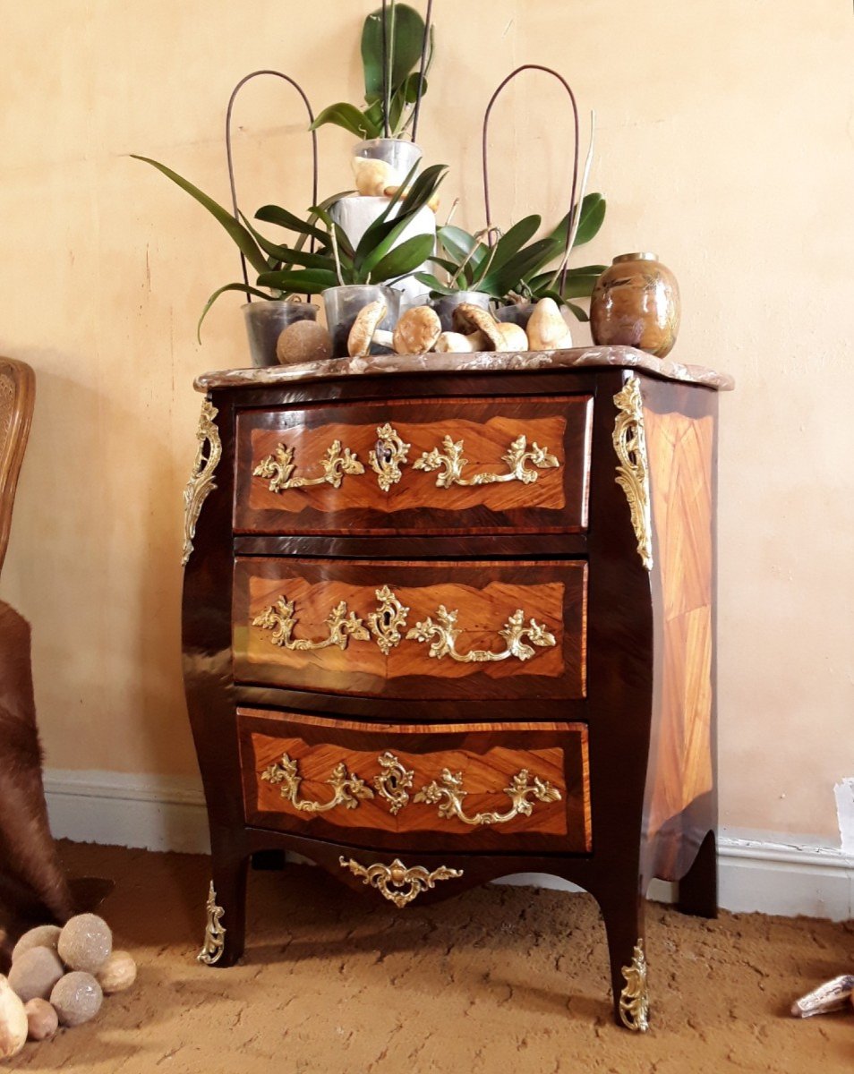 Chest Of Drawers "between Two" Louis XV Period.-photo-2