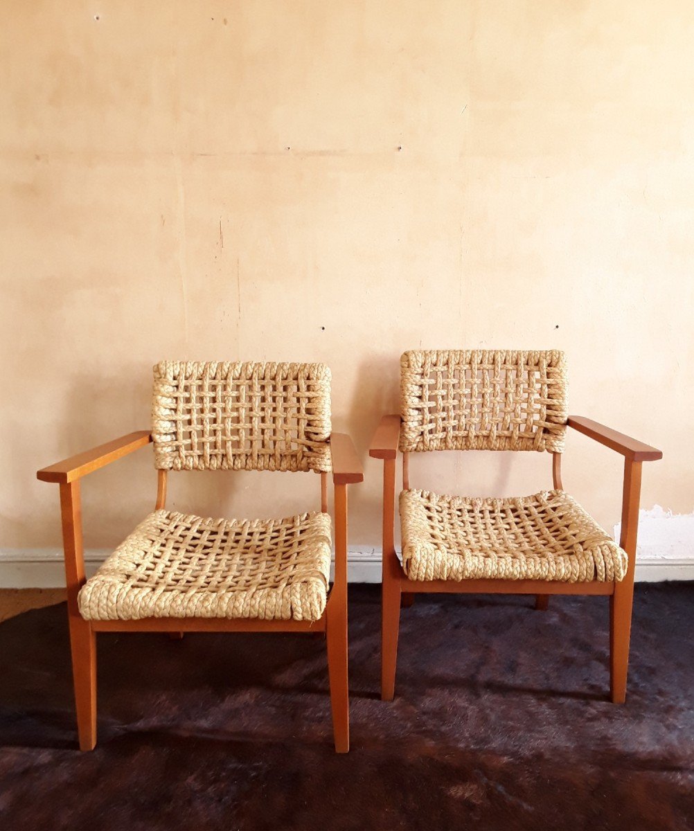 Paire De Fauteuils. Audoux - Minet.-photo-2