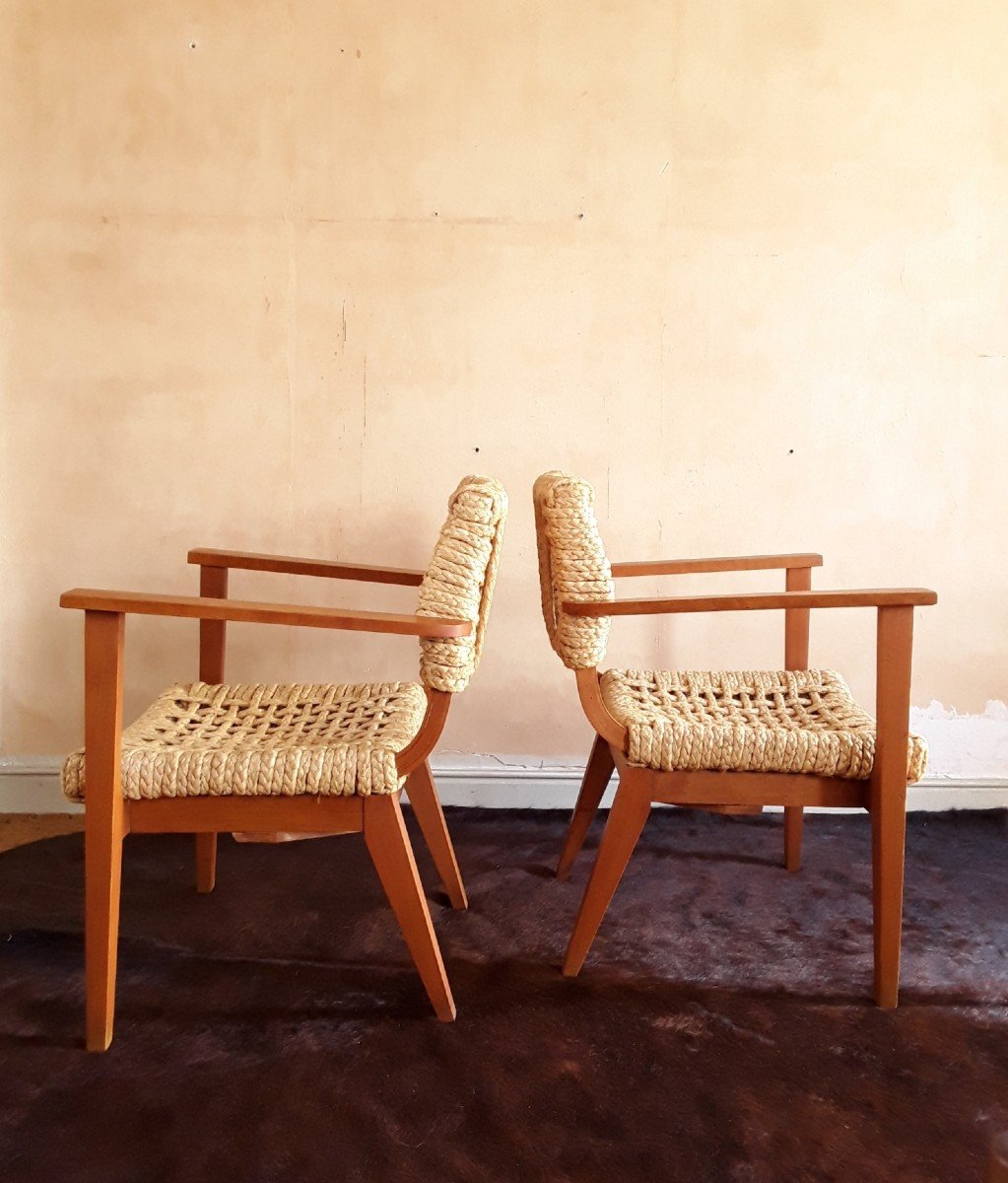 Paire De Fauteuils. Audoux - Minet.-photo-1