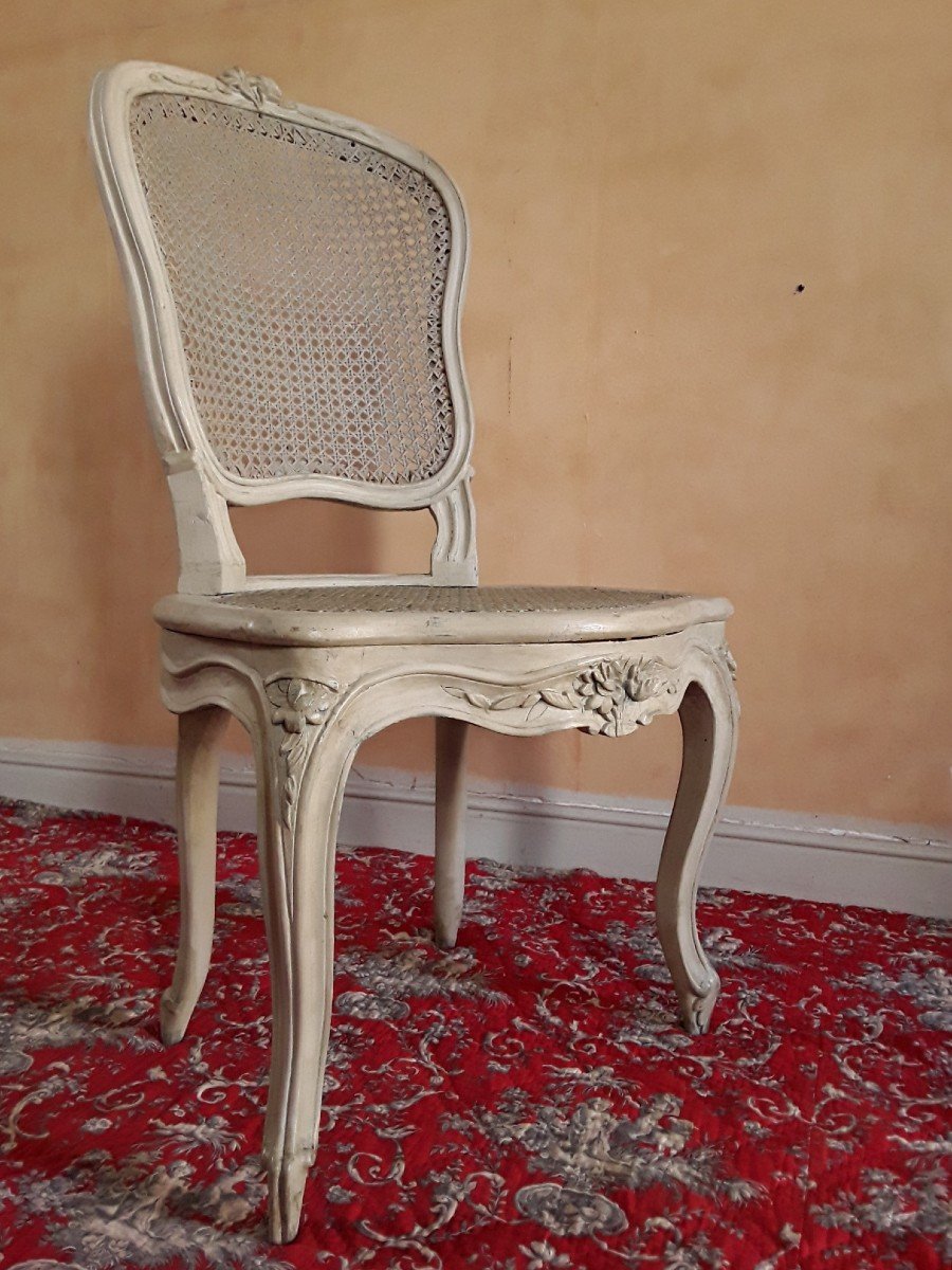 Suite De Six Chaises de Nogaret.Epoque Louis XV. -photo-2