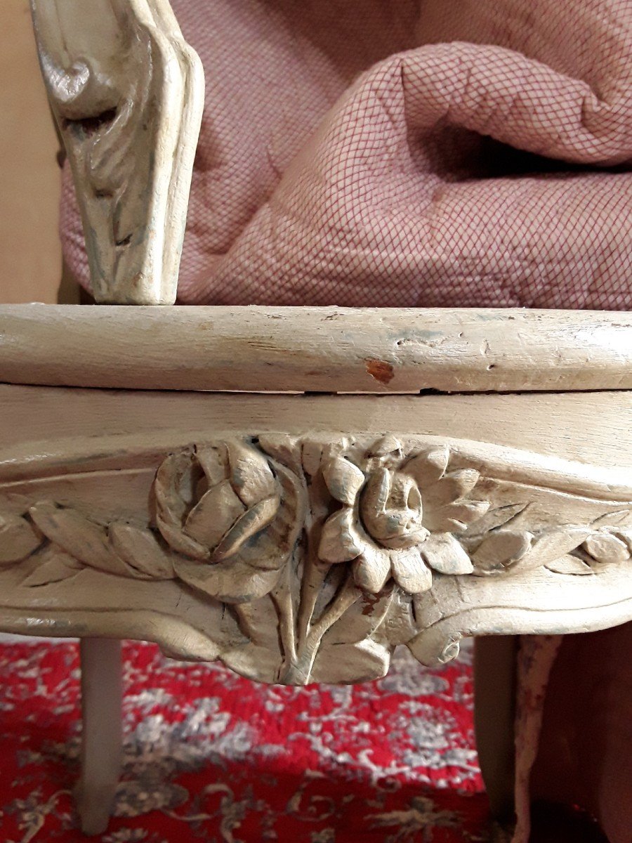 Suite De Six Chaises de Nogaret.Epoque Louis XV. -photo-4