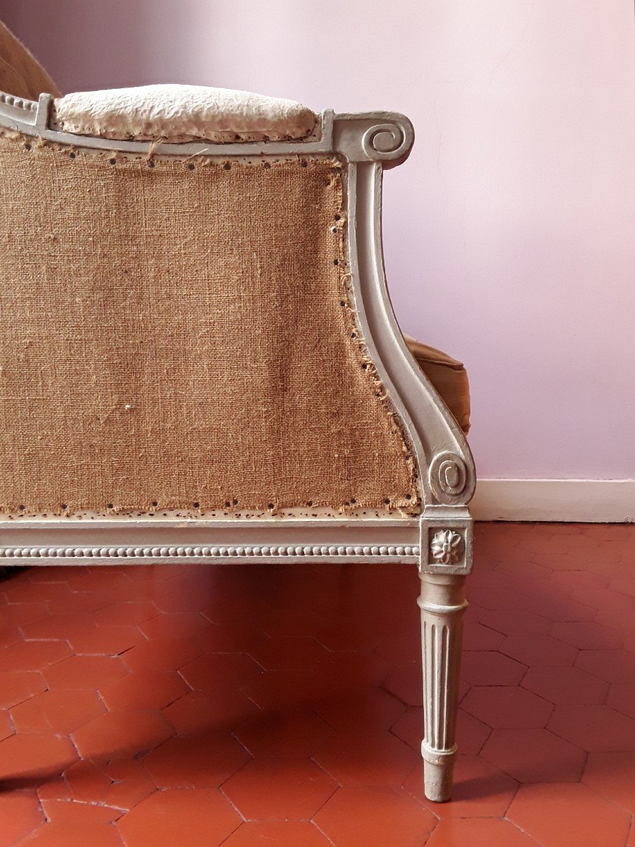 Marquise Louis XVI En Bois Laqué. -photo-5