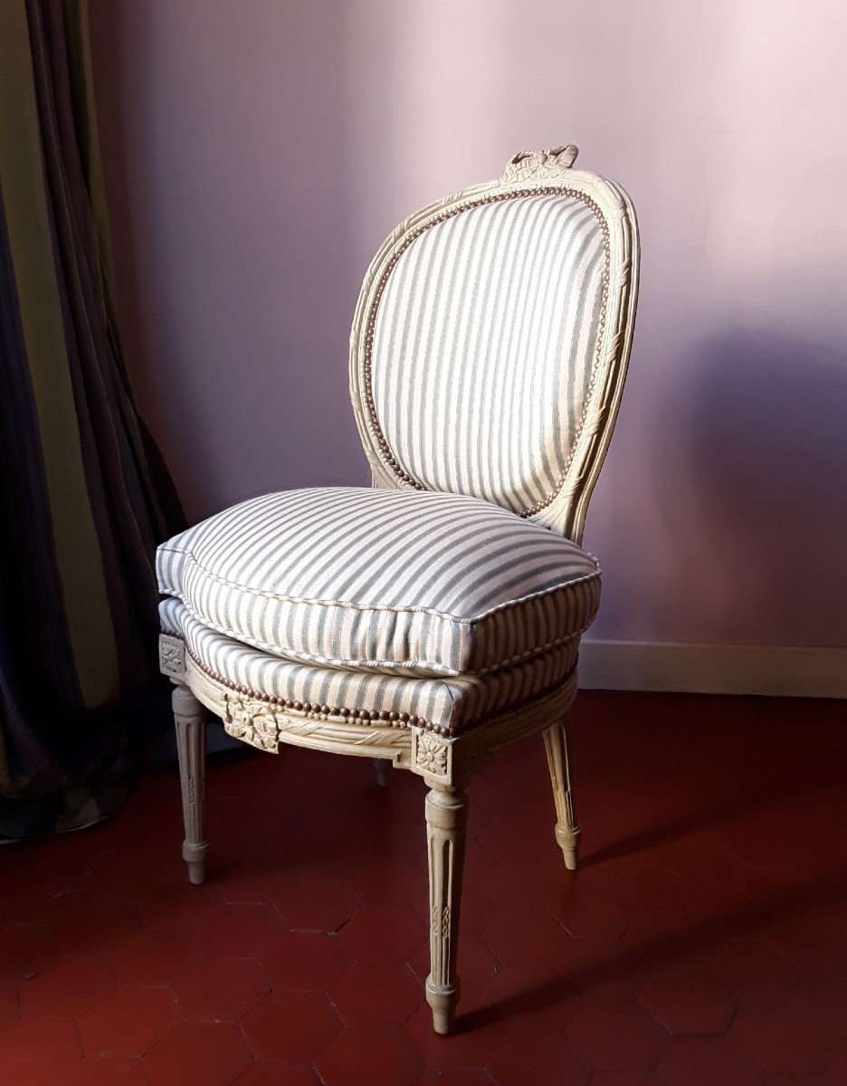 Grande Chaise Provençale d'époque Louis XVI. -photo-2