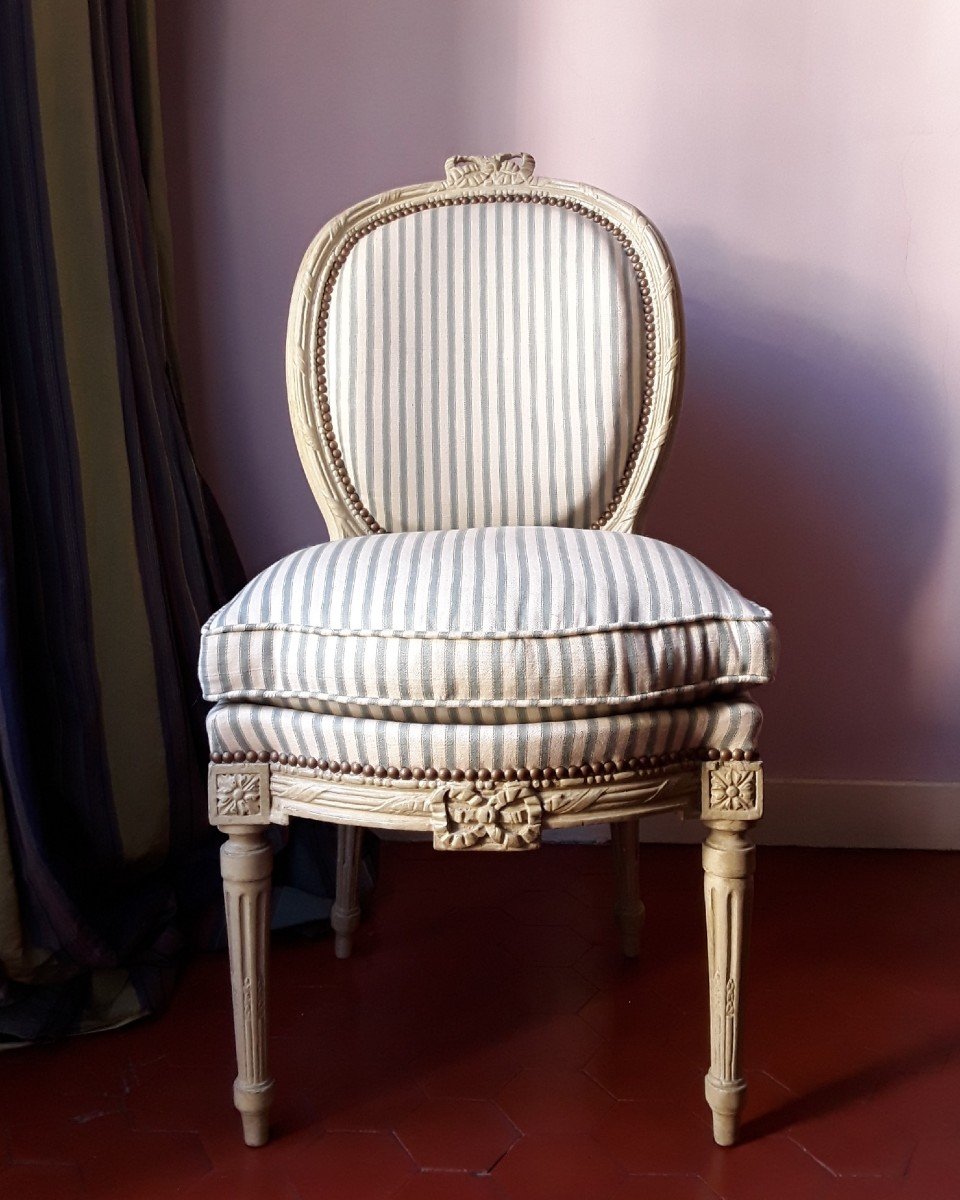 Grande Chaise Provençale d'époque Louis XVI. 