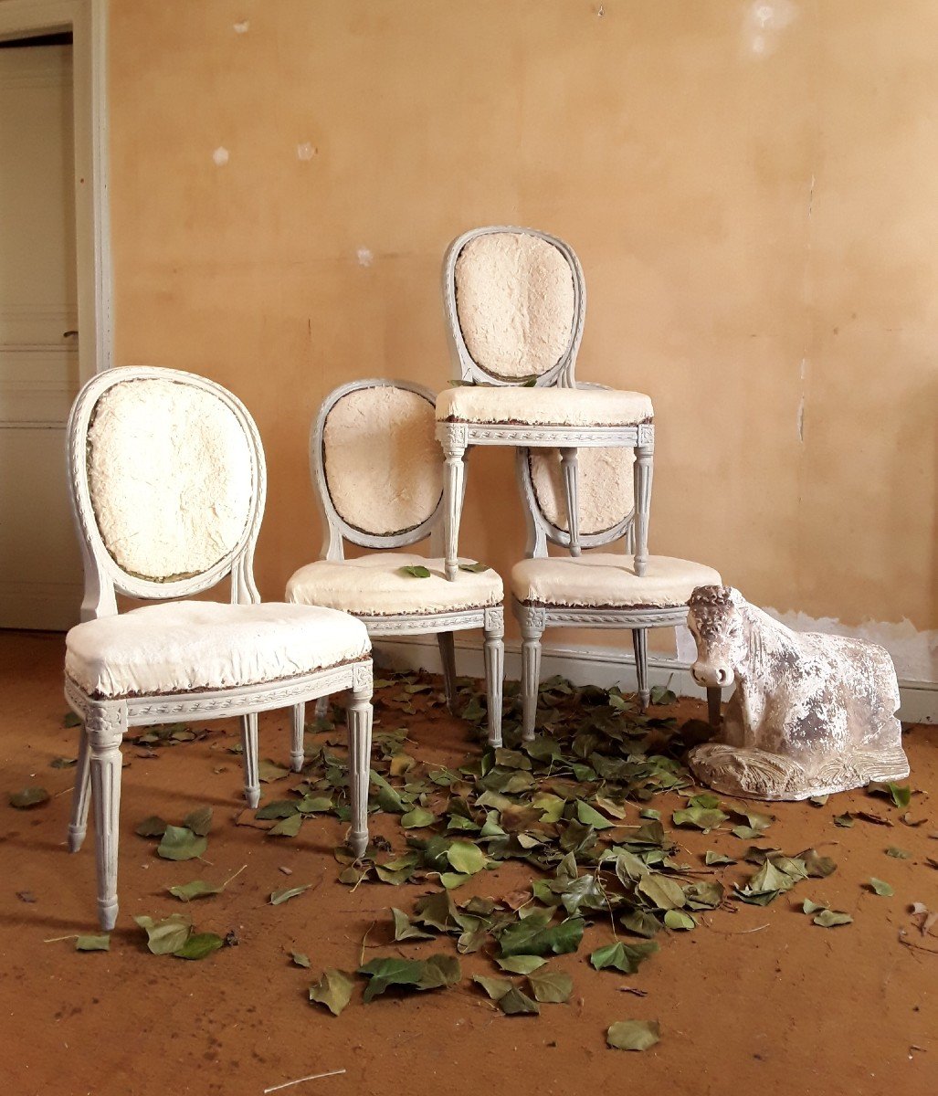 Suite Of Louis XVI Period Chairs.-photo-8