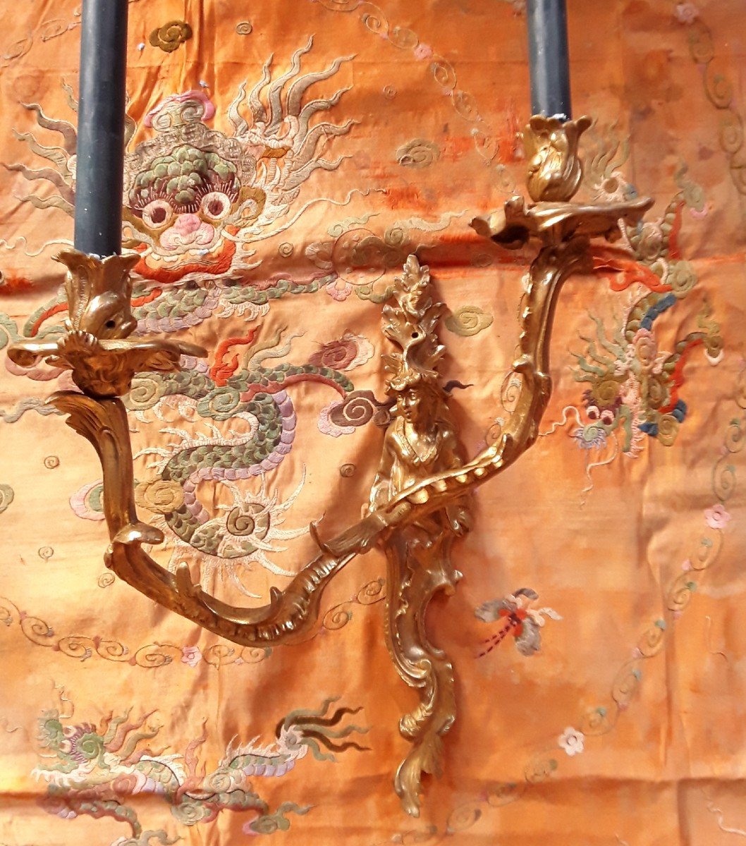 Paire d'Appliques Aux Chinois.-photo-4