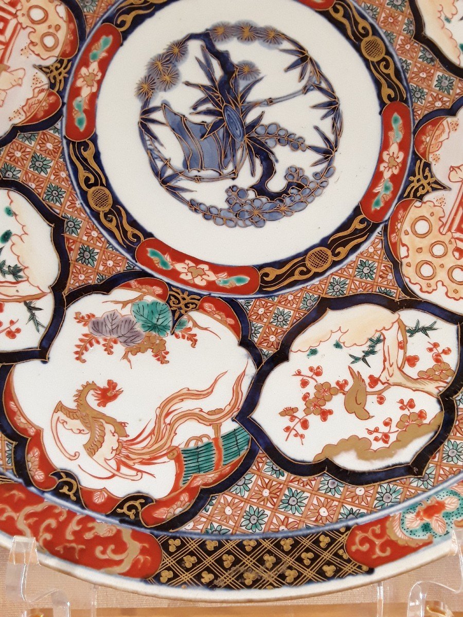 Grand Plat En Porcelaine d'Imari. -photo-3